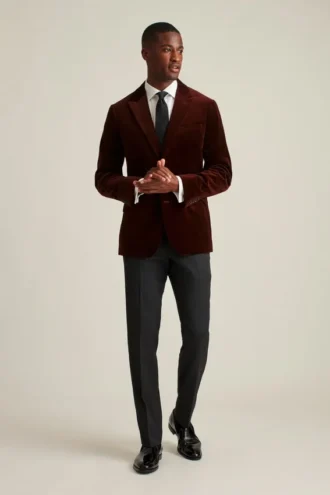 Blazer de terciopelo elástico italiano Jetsetter