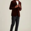 Blazer de terciopelo elástico italiano Jetsetter