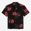 Camisa de cuello campestre de corte holgado, tallas grandes