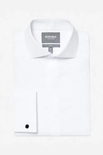 Camisa de esmoquin elástica en tallas grandes
