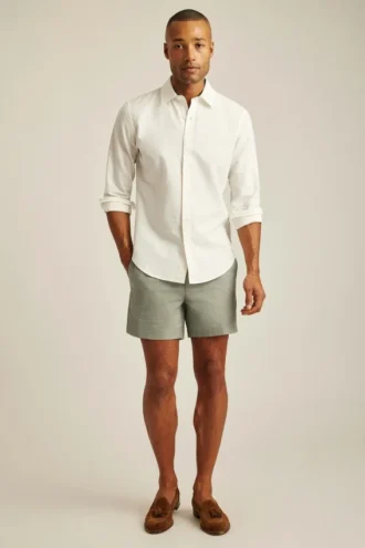 Camisa de lino sencilla