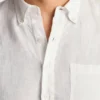 Camisa de lino sin botones para hombre para el día a día
