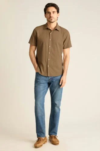 Camisa de manga corta con botones para hombre de Bonobos | Estilo Montauk refinado