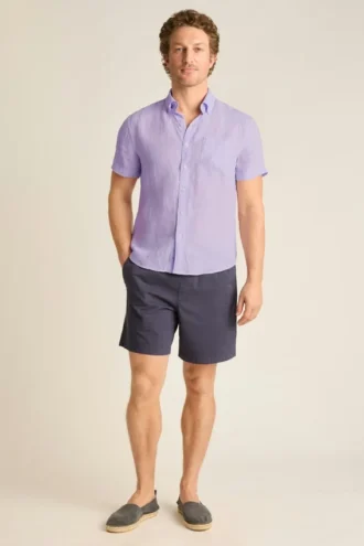 Camisa de manga corta con botones para hombre de Bonobos | Estilo Montauk refinado