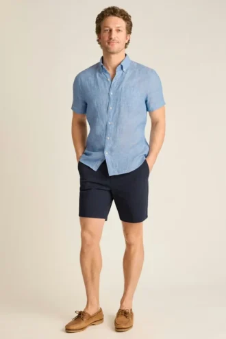 Camisa de manga corta con botones para hombre de Bonobos | Estilo Montauk refinado