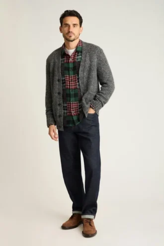 Camisa de patchwork para hombre de Bonobos | Algodón festivo de doble tejido