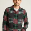 Camisa de patchwork para hombre de Bonobos | Algodón festivo de doble tejido