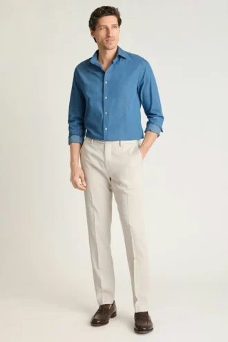 Camisa de vestir de cuello abierto para hombre de Bonobos | Corte Cooper casual refinado