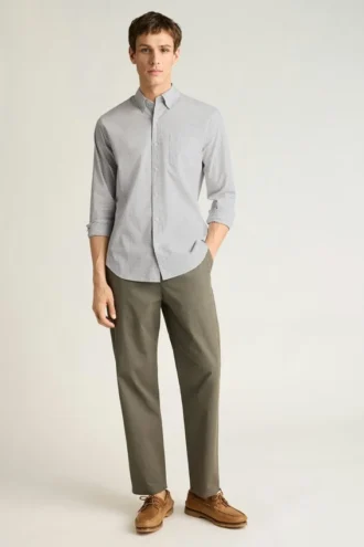 Camisa elástica para el día a día: Camisa de algodón con botones de Bonobos