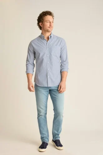 Camisa elástica para el día a día: Camisa de algodón con botones de Bonobos