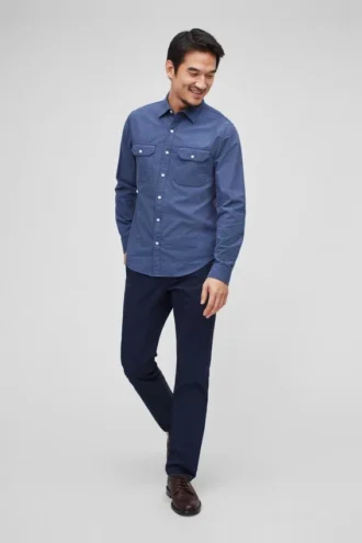 Camisas con doble bolsillo texturizadas