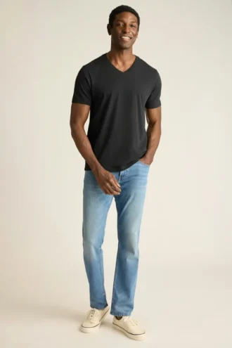 Camisas de cuello redondo y en V para hombre | Camiseta de algodón ultrasuave para el día a día