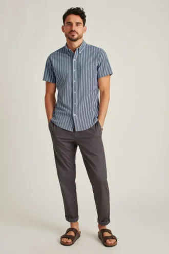Camisas de manga corta de punto Oxford Camisas de manga corta de punto Oxford