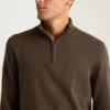 Camiseta de algodón y cachemira lavable con cremallera de un cuarto Camiseta de algodón y cachemira lavable con cremallera de un cuarto