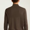 Camiseta de algodón y cachemira lavable con cremallera de un cuarto Camiseta de algodón y cachemira lavable con cremallera de un cuarto