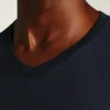 Camiseta de cuello en V de algodón orgánico Camiseta de cuello en V de algodón orgánico