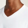 Camiseta de cuello en V de algodón orgánico Camiseta de cuello en V de algodón orgánico