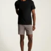 Camiseta de cuello redondo de lino para hombre