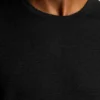 Camiseta de cuello redondo de lino para hombre