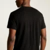 Camiseta de cuello redondo de lino para hombre
