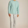 Camiseta de manga larga con bolsillo y cuello redondo de peso medio Camiseta de manga larga con bolsillo y cuello redondo de peso medio