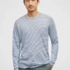 Camiseta de punto de lino: ligera, de manga larga y rayada Camiseta de punto de lino: ligera, de manga larga y rayada