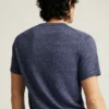 Camiseta Henley de lino italiano Camiseta Henley de lino italiano