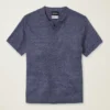 Camiseta Henley de lino italiano Camiseta Henley de lino italiano