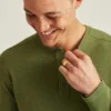 Camiseta Henley ligera de tejido waffle