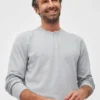 Camiseta Henley ligera de tejido waffle