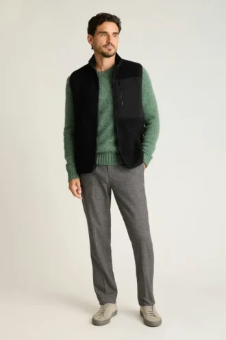 Chaleco de forro polar para hombre de Bonobos | Estilo retro con la comodidad del cálido forro polar