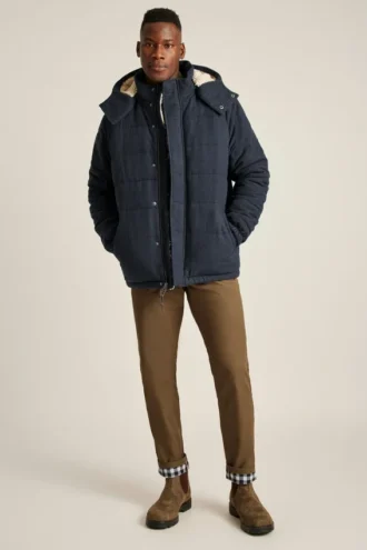 Chaqueta acolchada de lana italiana
