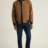 Chaqueta bomber ligera para hombre | Modelo acolchado con relleno de plumón Chaqueta bomber ligera para hombre | Modelo acolchado con relleno de plumón