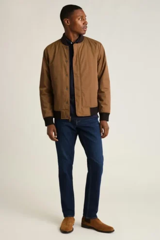 Chaqueta bomber ligera para hombre | Modelo acolchado con relleno de plumón