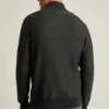 Chaqueta de algodón y cachemira con cremallera completa