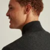 Chaqueta de algodón y cachemira con cremallera completa