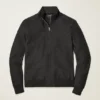 Chaqueta de algodón y cachemira con cremallera completa