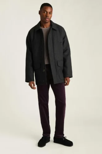 Chaqueta de campo de lana italiana