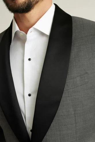 Chaqueta de esmoquin con cuello chal