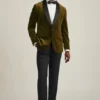 Chaqueta de esmoquin de terciopelo elástico italiano