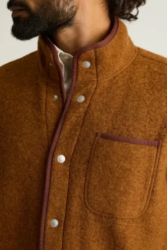 Chaqueta de forro polar de lana italiana