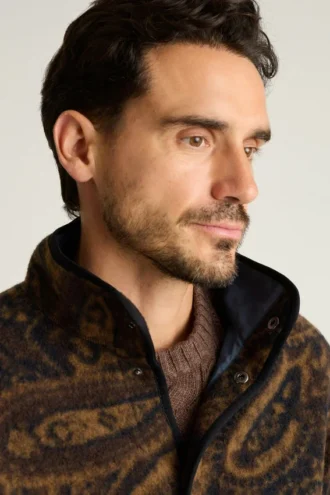 Chaqueta de forro polar de lana italiana