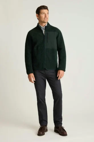 Chaqueta de forro polar para hombre de Bonobos | La calidez retro se une al estilo clásico