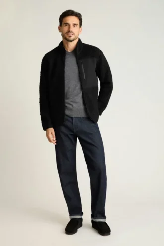 Chaqueta de forro polar para hombre de Bonobos | La calidez retro se une al estilo clásico