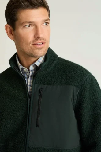 Chaqueta de forro polar para hombre de Bonobos | La calidez retro se une al estilo clásico