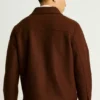 Chaqueta de lana cepillada italiana
