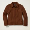 Chaqueta de lana cepillada italiana