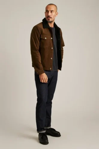 Chaqueta de pana con forro de sherpa