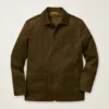 Chaqueta de trabajo de algodón italiano con acabado de ante