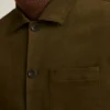 Chaqueta de trabajo de algodón italiano con acabado de ante